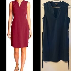 Eddie Bauer Lightweight Stretch Travel Dress Blue Sleeveless Size Small